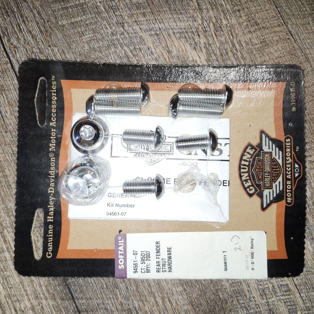 Harley-Davidson Silver Rear Fender Hardware Kit
